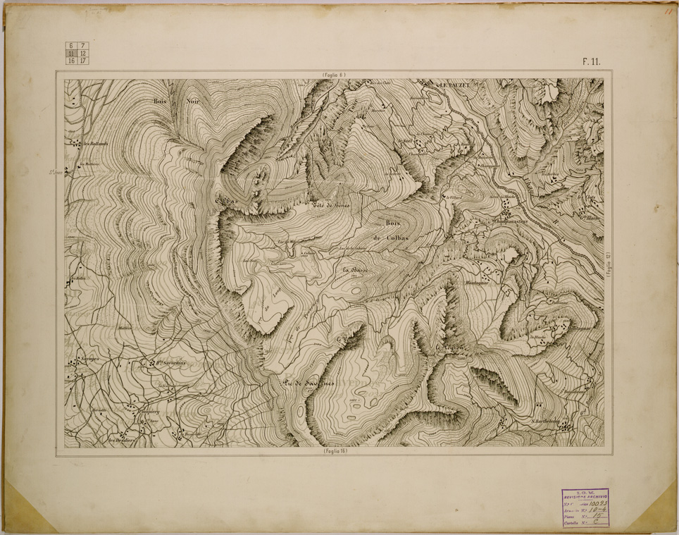 (N:29774) TOURNOUX S. VINCENT FOGLIO 11 (SE003546) Carte e stampe antiche: riproduzione a colori su carta (formato A1)