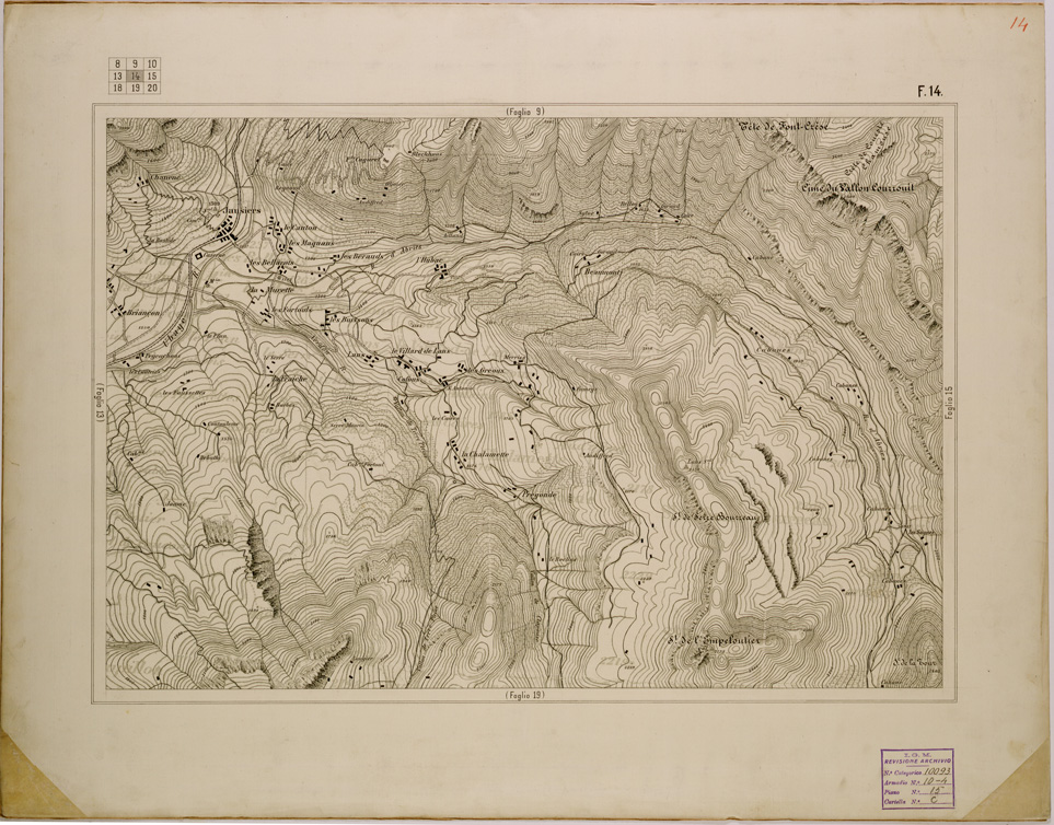 (N:29776) TOURNOUX S. VINCENT FOGLIO 14 (SE003548) Carte e stampe antiche: riproduzione a colori su carta (formato A1)