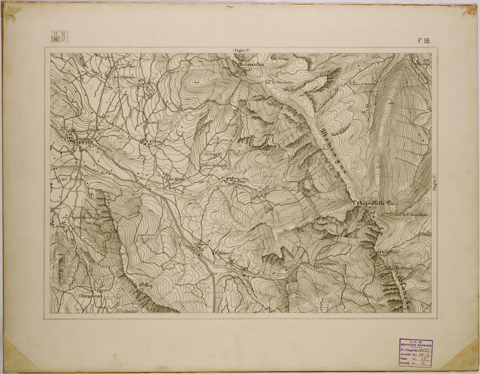 (N:29778) TOURNOUX S. VINCENT FOGLIO 16 (SE003550) Carte e stampe antiche: riproduzione a colori su carta (formato A1)