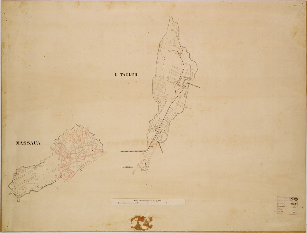 (N:29837) MASSAUA - ISOLA TALUD (SE003698) Carte e stampe antiche: riproduzione a colori su carta (formato A1)