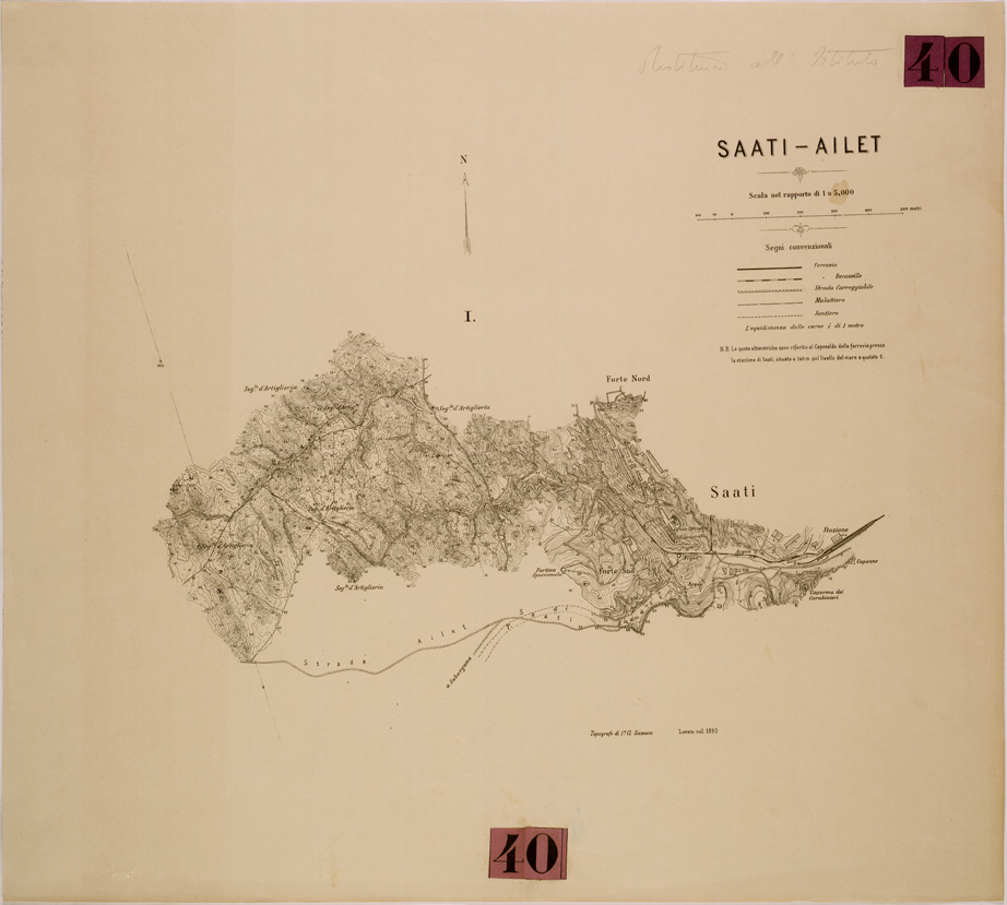(N:29838) SAATI - AILET - FOGLIO I (SE003699) Carte e stampe antiche: riproduzione a colori su carta (formato A1)