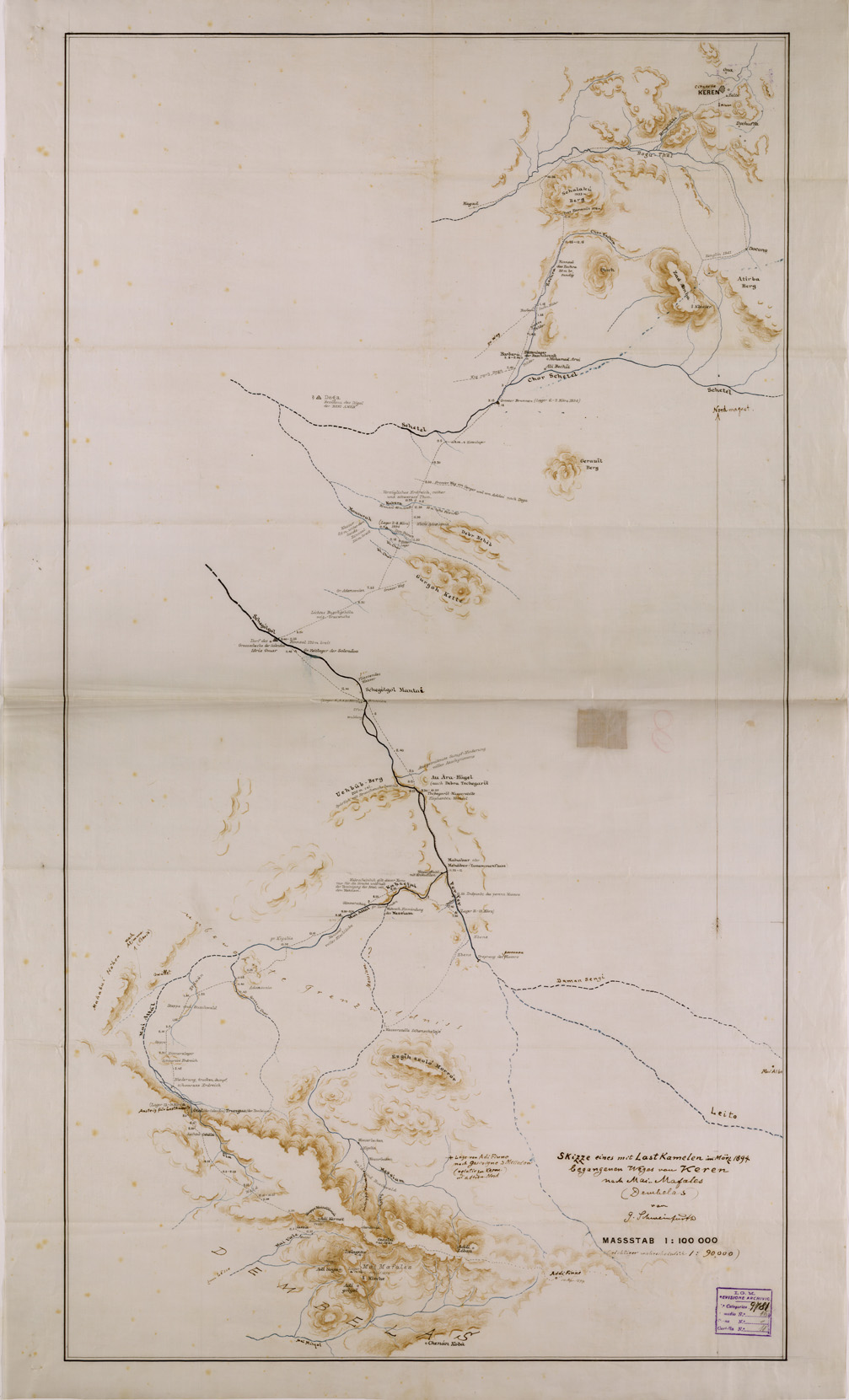 (N:29843) KEREN - MAI MAFALES ( DEMBELAS ) (SE003704) Carte e stampe antiche: riproduzione a colori su carta (formato A1)