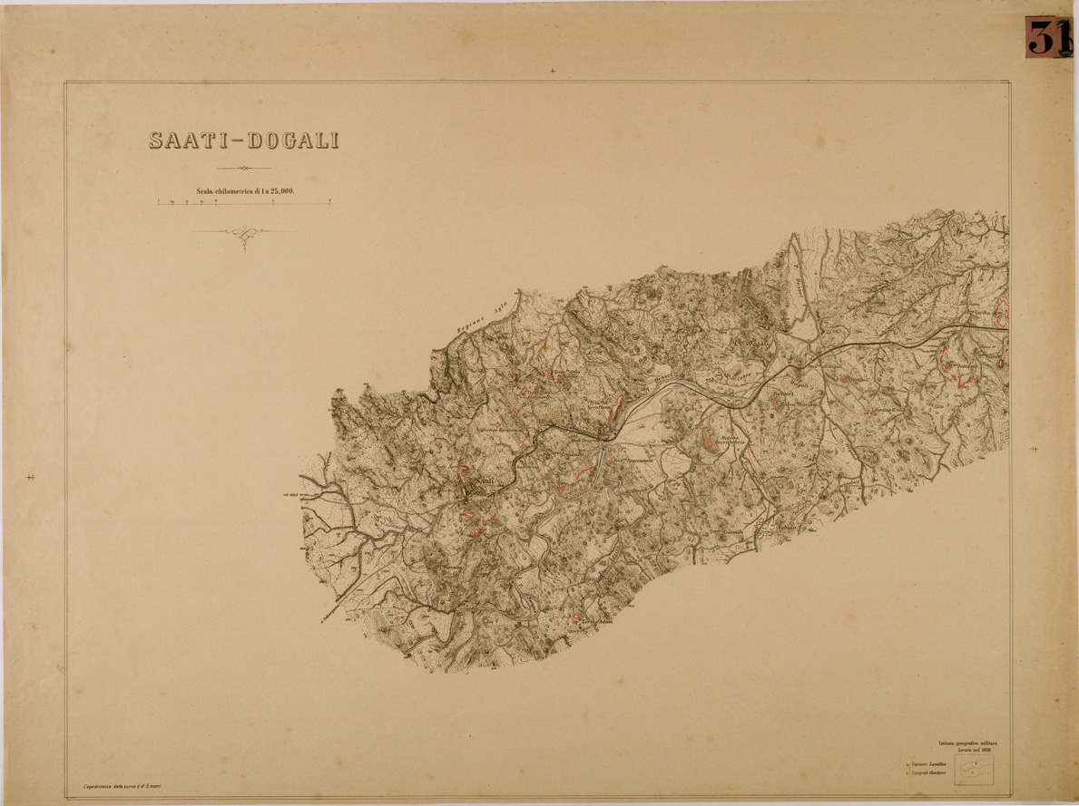 (N:29850) SAATI - DOGALI (SE003713) Carte e stampe antiche: riproduzione a colori su carta (formato A1)