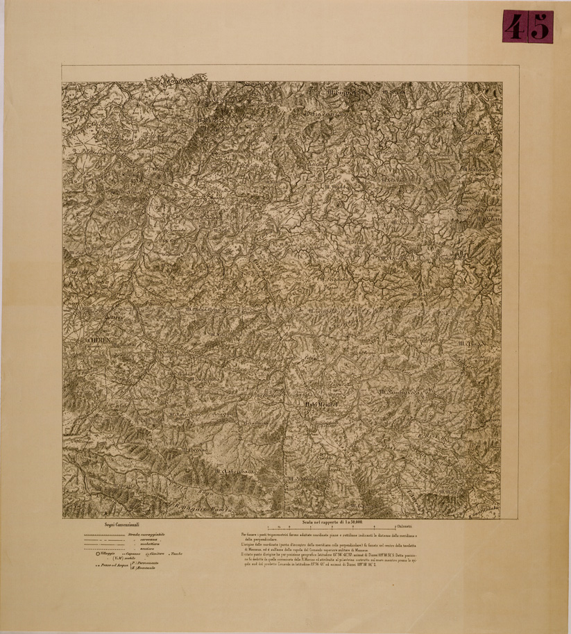 (N:29874) COLONIA ERITREA CARTA DELLE REGIONI DI GHENGHEREN CHEREN VALLE GULA SCIOTEL CARTA 2 (SE003737) Carte e stampe antiche: riproduzione a colori su carta (formato A1)