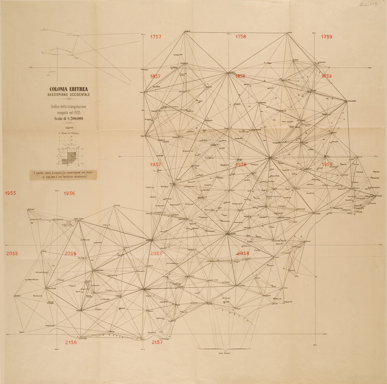 (N:29923) COLONIA ERITREA - BASSOPIANO OCCIDENTALE (SE003788) Carte e stampe antiche: riproduzione a colori su carta (formato A1)