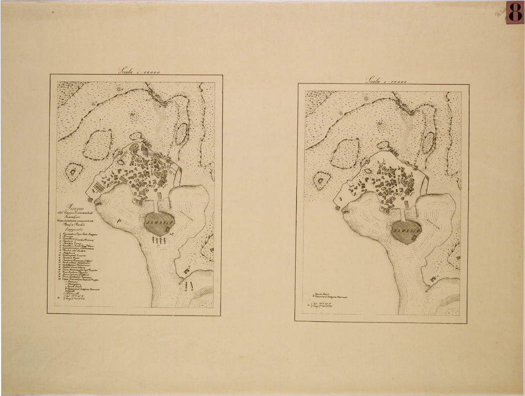 (N:29935) PIANO DEL CAMPO TRINCERATO DI SAWAKIN (SE003802) Carte e stampe antiche: riproduzione a colori su carta (formato A1)