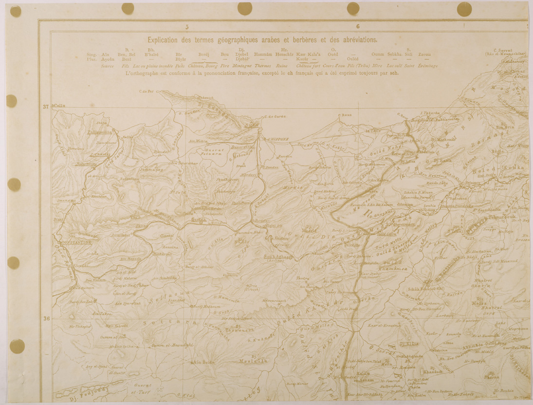 (N:29970) CARTA DELLA REGGENZA DI TUNISI - TAV 1 (SE003840) Carte e stampe antiche: riproduzione a colori su carta (formato A1)