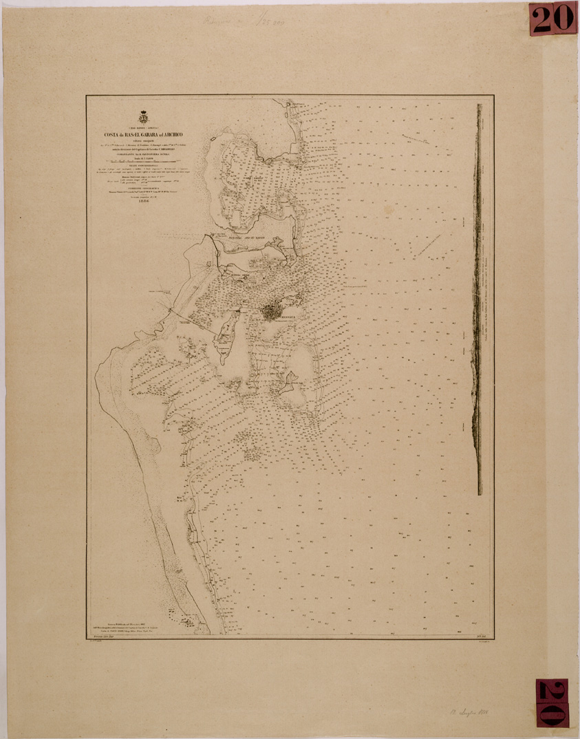 (N:30003) COSTA DA RAS EL GARARA AD ARCHICO (SE003873) Carte e stampe antiche: riproduzione a colori su carta (formato A1)
