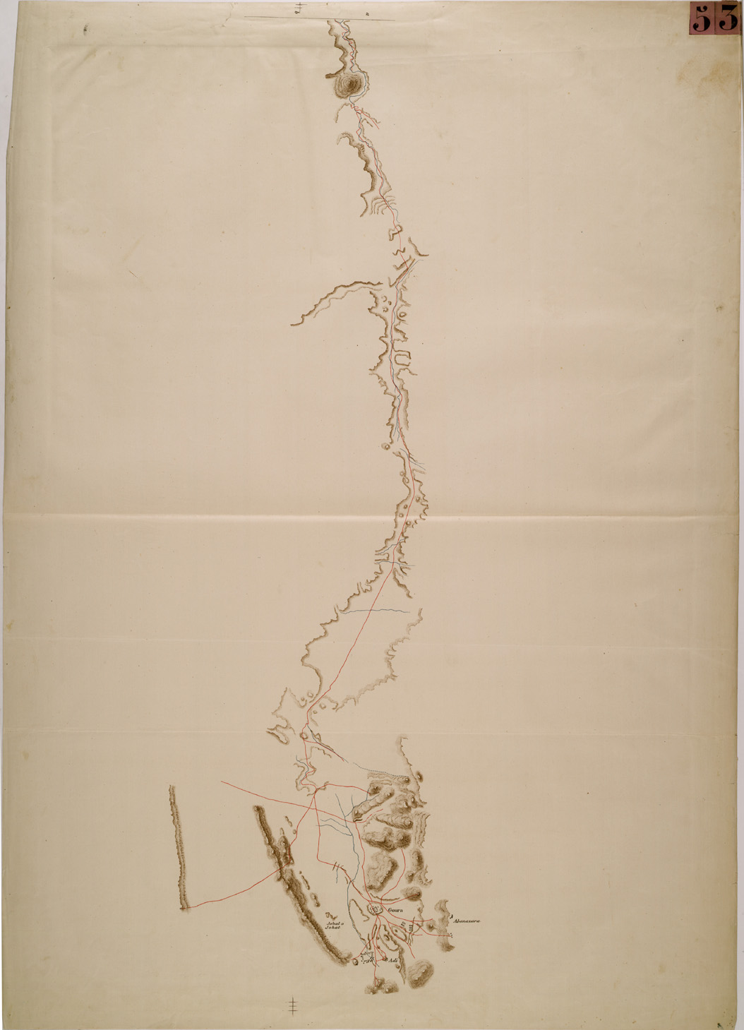 (N:30035) ROUTE SUIVIE PAR L' ARMEE EGYPTIENNE ENTRE MASSAWA ET GOURA - FOGLIO 2 (SE003908) Carte e stampe antiche: riproduzione a colori su carta (formato A1)