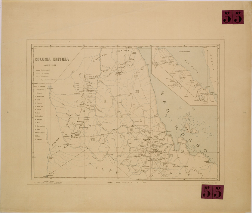 (N:30037) COLONIA ERITREA (SE003910) Carte e stampe antiche: riproduzione a colori su carta (formato A1)