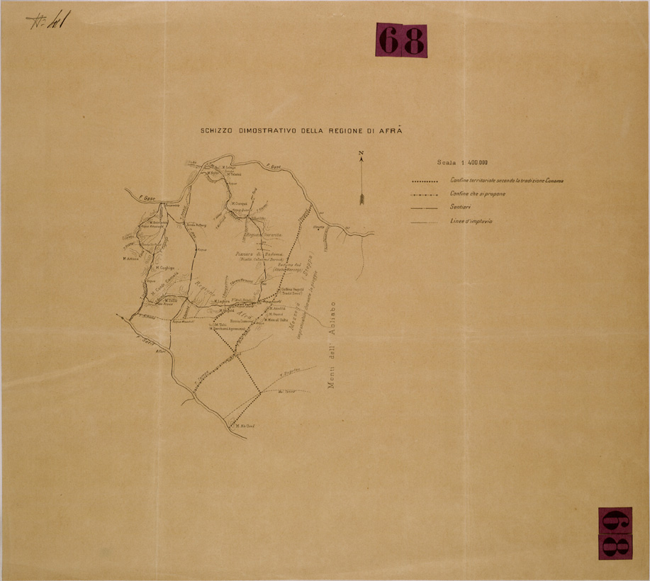 (N:30048) SCHIZZO DIMOSTRATIVO DELLA REGIONE DI AFRA (SE003920) Carte e stampe antiche: riproduzione a colori su carta (formato A1)