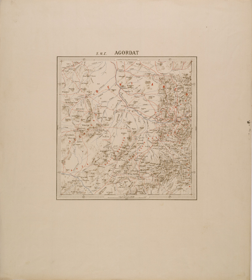 (N:30059) ERITREA - FOGLIO 5 NE - AGORDAT (SE003931) Carte e stampe antiche: riproduzione a colori su carta (formato A1)