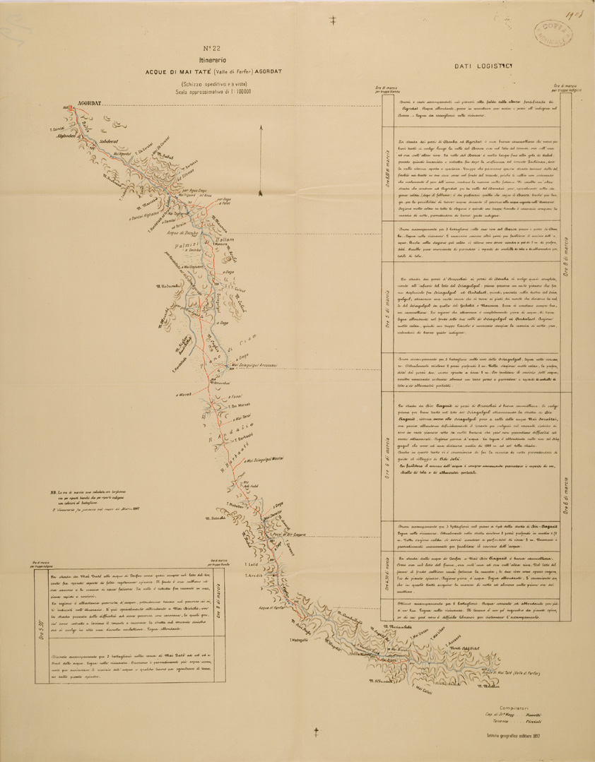 (N:30172) ITINERARIO 22 ACQUE DI MAI TATE ( VALLE DI FERFER) AGORDAT (SE004009) Carte e stampe antiche: riproduzione a colori su carta (formato A1)