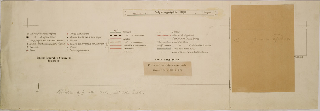 (N:30187) CARTA DELL' ERITREA - SEGNI CONVENZIONALI (SE004016) Carte e stampe antiche: riproduzione a colori su carta (formato A1)