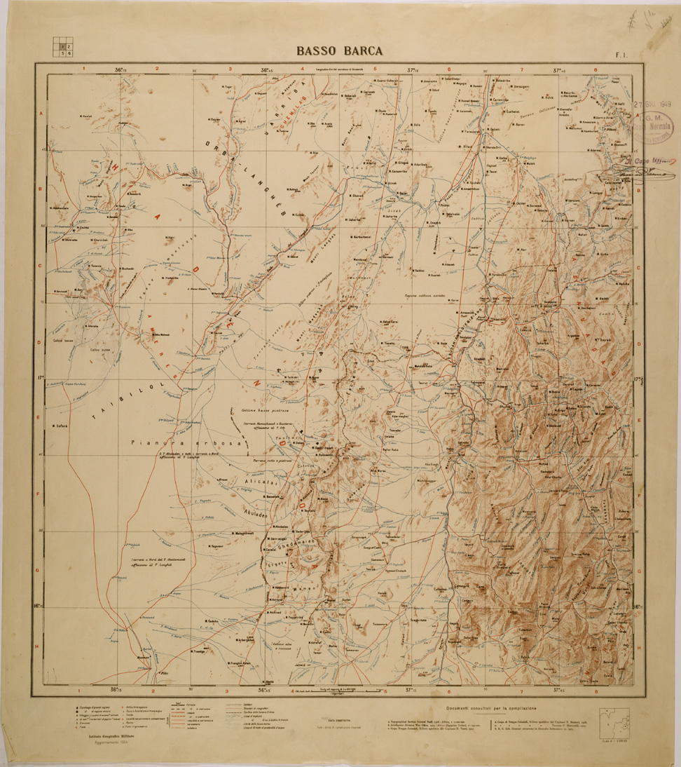 (N:30202) CARTA DIMOSTRATIVA DELLA COLONIA ERITREA E DELLE REGIONI ADIACENTI - FOGLIO 1 - BASSO BARCA (SE004032) Carte e stampe antiche: riproduzione a colori su carta (formato A1)