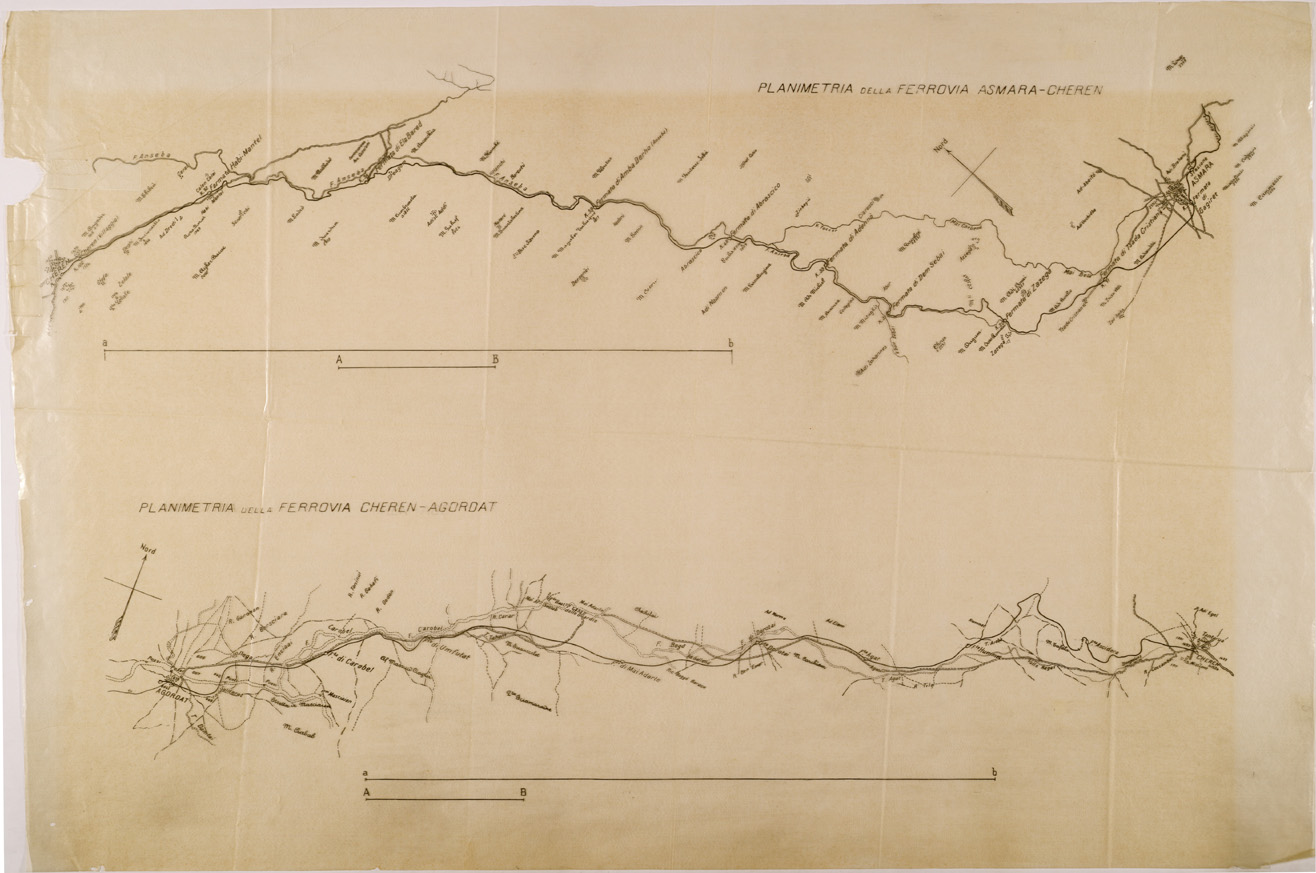 (N:30138) FERROVIA ASMARA - CHEREN - AGORDAT (SE004071) Carte e stampe antiche: riproduzione a colori su carta (formato A1)