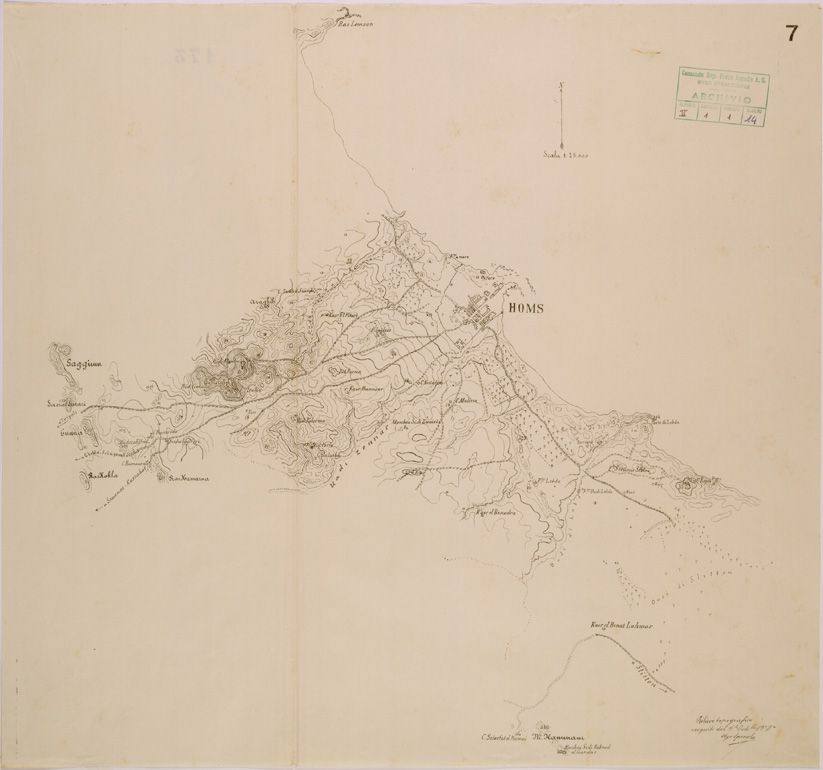 (N:30294) HOMS E DINTORNI. (SE004308) Carte e stampe antiche: riproduzione a colori su carta (formato A1)
