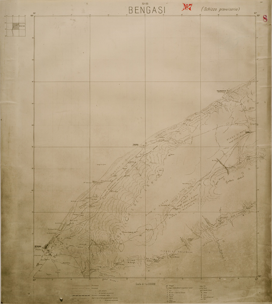 (N:30422) BENGASI. (SE004459) Carte e stampe antiche: riproduzione a colori su carta (formato A1)