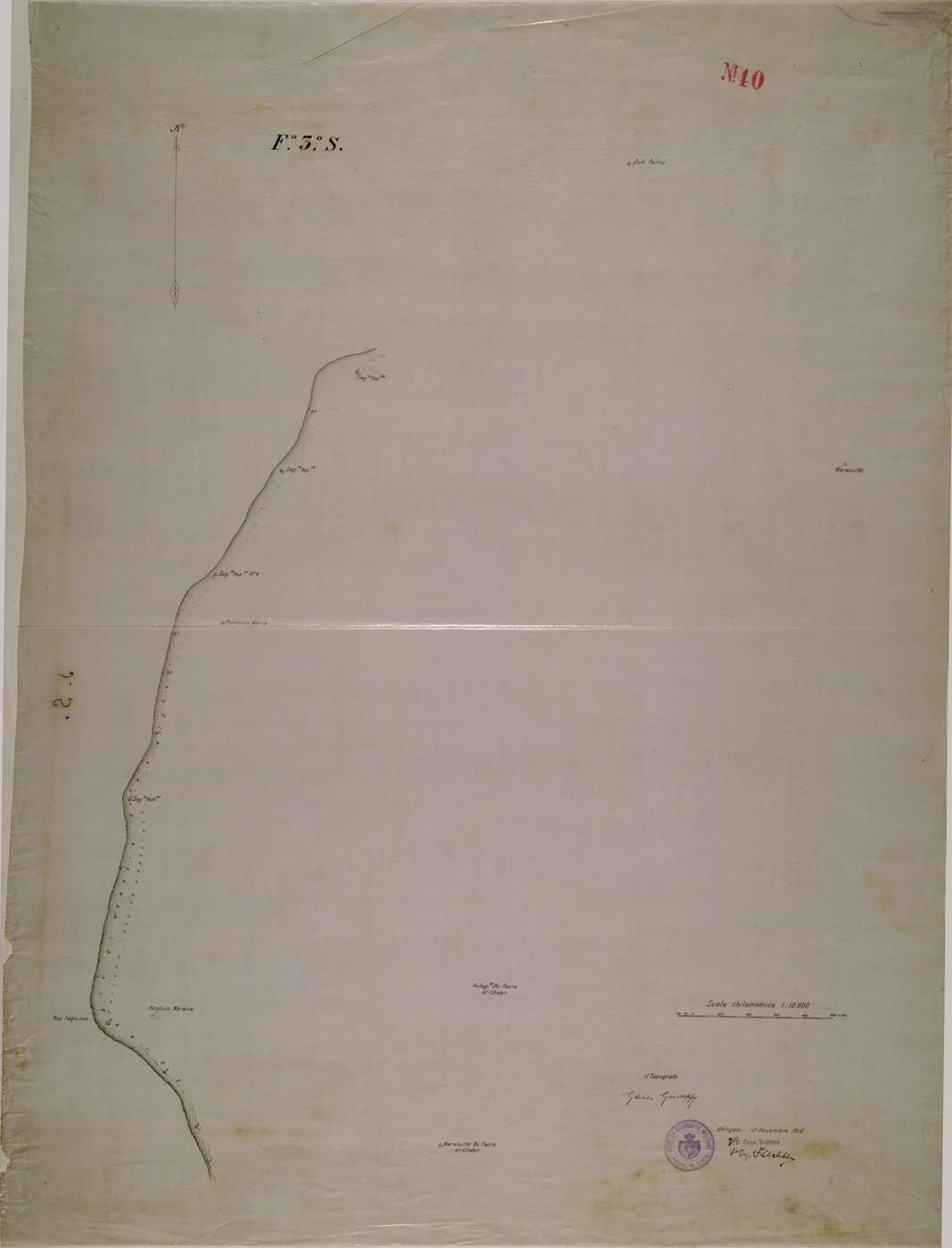 (N:30494) COSTA DI BENGASI - FOGLIO 3 S. (SE004522) Carte e stampe antiche: riproduzione a colori su carta (formato A1)