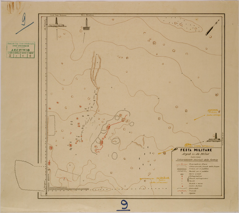 (N:30520) FESTA MILITARE ARGUB ES - STA MILAD. (SE004549) Carte e stampe antiche: riproduzione a colori su carta (formato A1)