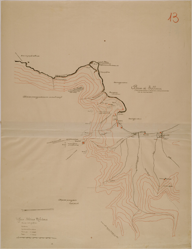 (N:30522) BAIA DI SOLLUM. (SE004551) Carte e stampe antiche: riproduzione a colori su carta (formato A1)