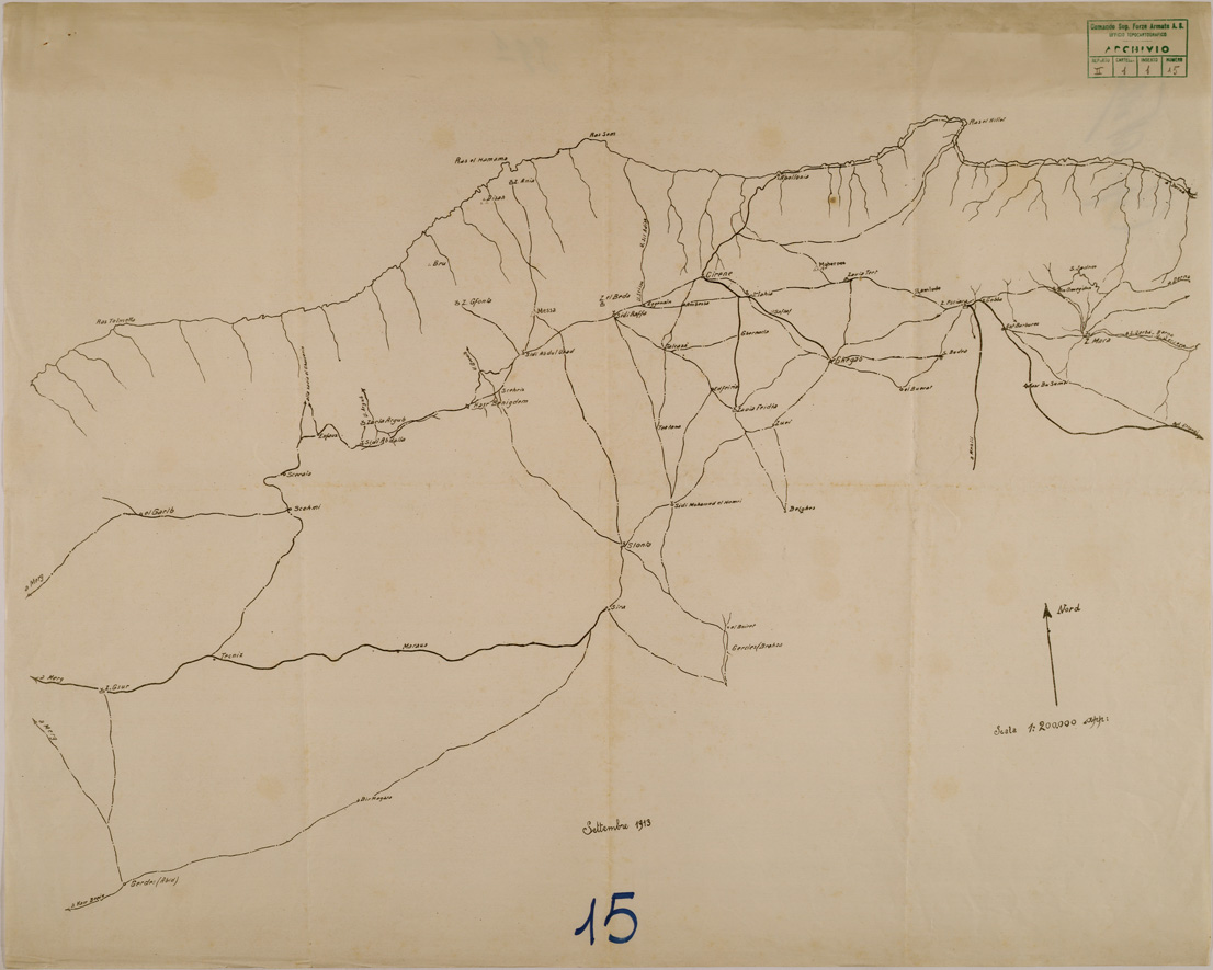 (N:30524) CIRENAICA CENTRALE. (SE004553) Carte e stampe antiche: riproduzione a colori su carta (formato A1)