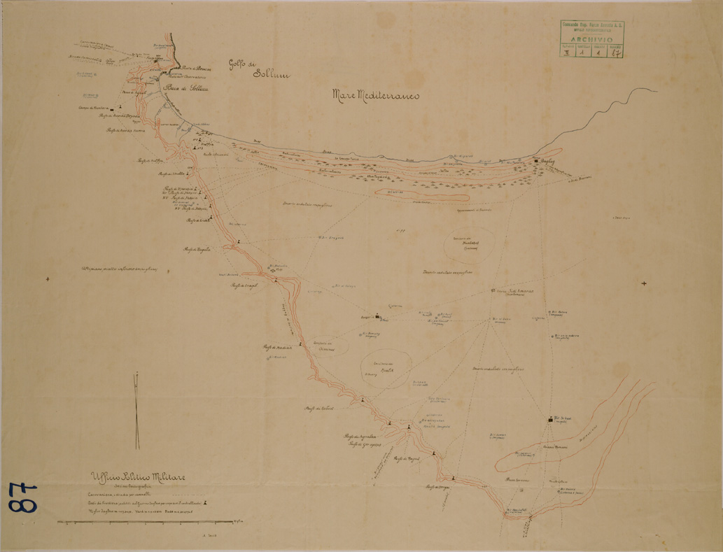 (N:30664) ZONA DI SOLLUM. (SE004681) Carte e stampe antiche: riproduzione a colori su carta (formato A1)