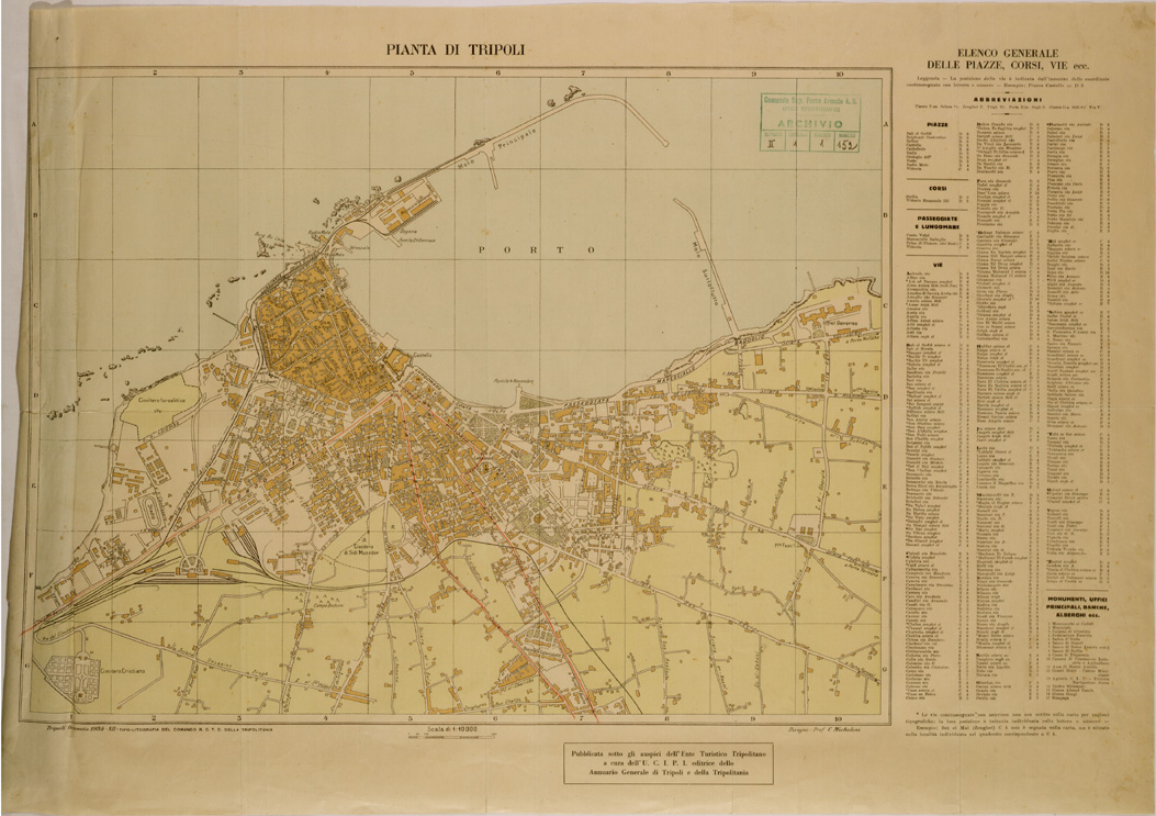 (N:30760) PIANTA DI TRIPOLI. (SE004745) Carte e stampe antiche: riproduzione a colori su carta (formato A1)