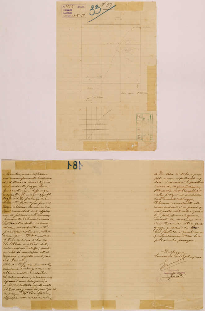 (N:30806) ITINERARIO EL ABIAR - BIR MLETANIA - LATO 2 (SE004773) Carte e stampe antiche: riproduzione a colori su carta (formato A1)