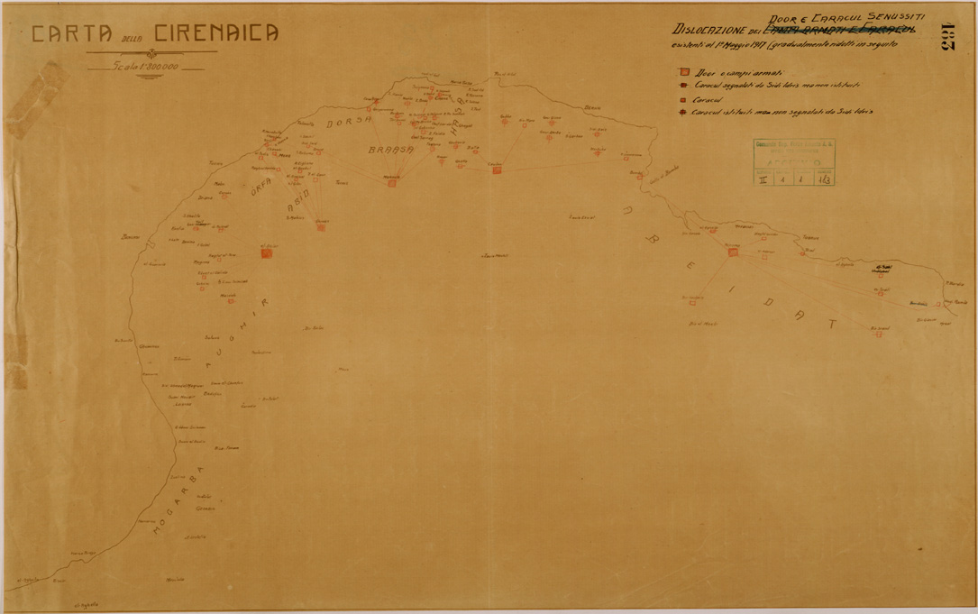 (N:30848) CARTA DELLA CIRENAICA. (SE004776) Carte e stampe antiche: riproduzione a colori su carta (formato A1)