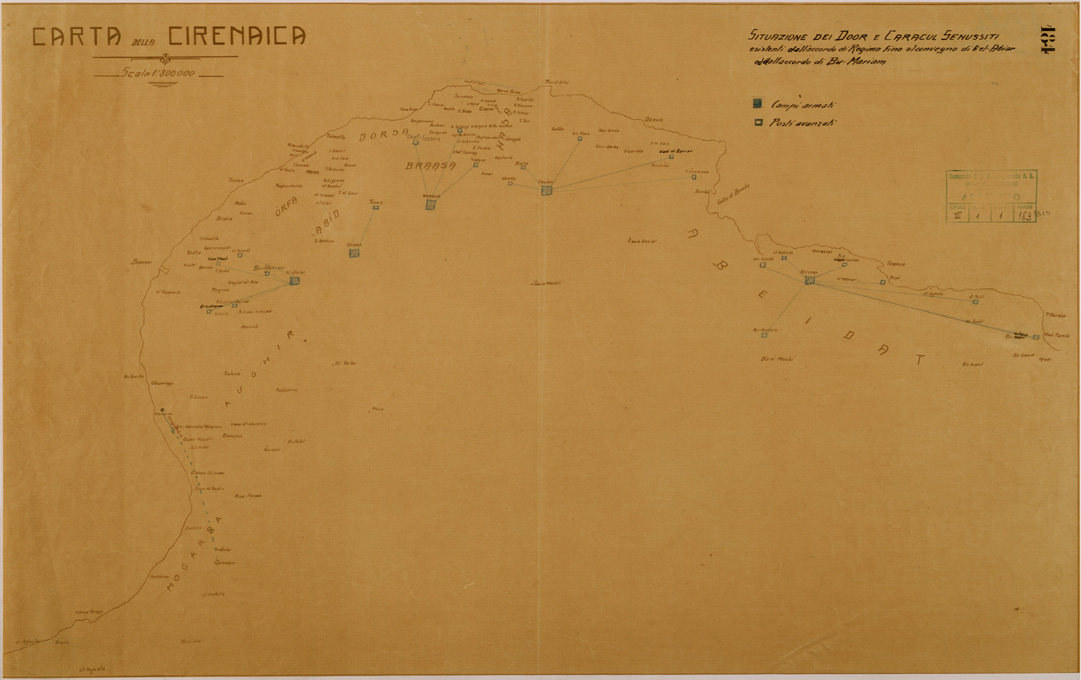 (N:30849) CARTA DELLA CIRENAICA. (SE004777) Carte e stampe antiche: riproduzione a colori su carta (formato A1)