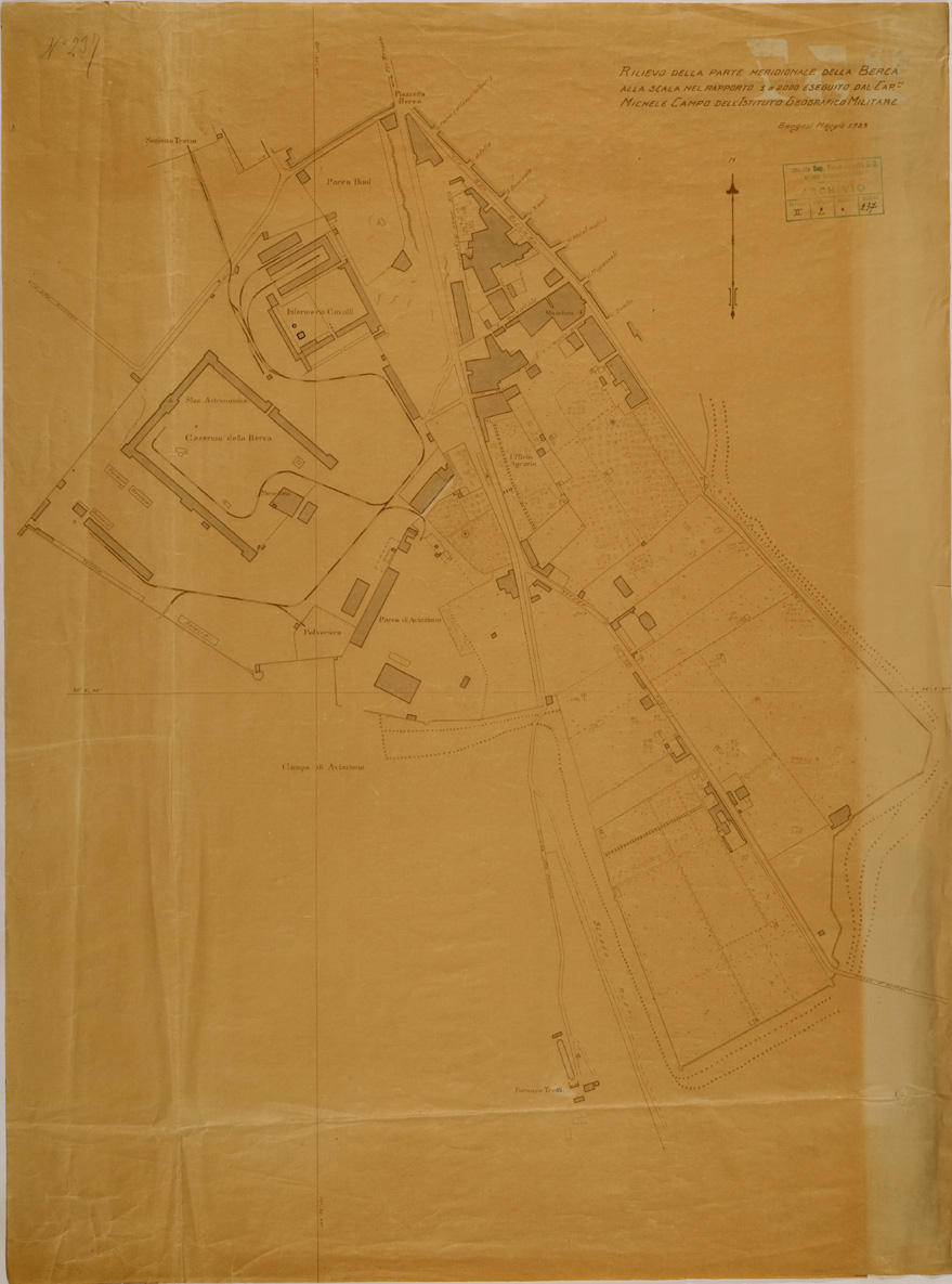 (N:30972) PARTE MERIDIONALE DELLA BERCA. (SE004836) Carte e stampe antiche: riproduzione a colori su carta (formato A1)
