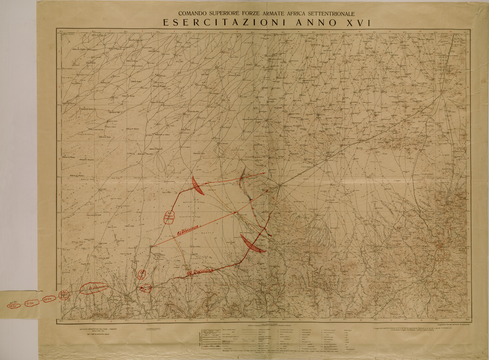 (N:30921) ESERCITAZIONI ANNO XVI (SE004909) Carte e stampe antiche: riproduzione a colori su carta (formato A1)
