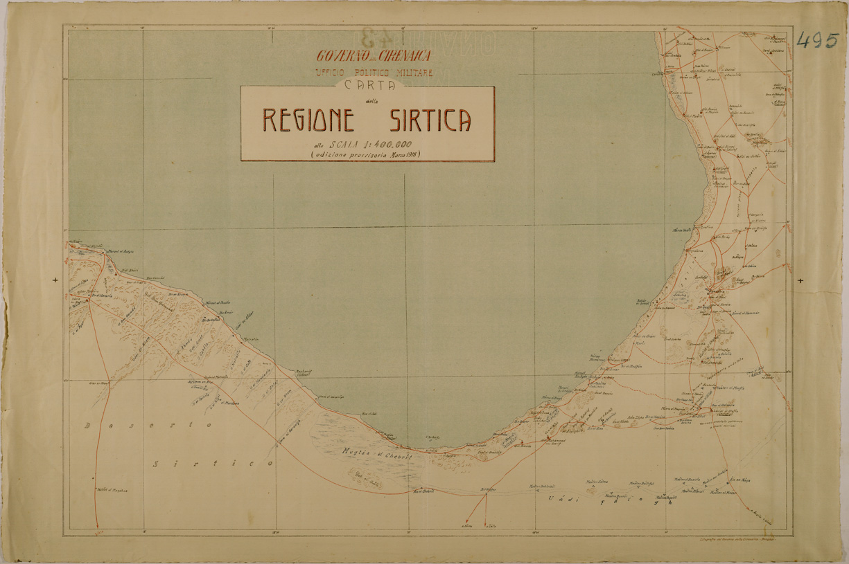 (N:31167) CARTA DELLA REGIONE SIRTICA (SE005094) Carte e stampe antiche: riproduzione a colori su carta (formato A1)