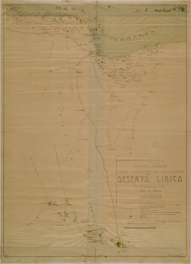 (N:31170) DESERTO LIBICO EL GIAGBUB SIVA (SE005095) Carte e stampe antiche: riproduzione a colori su carta (formato A1)