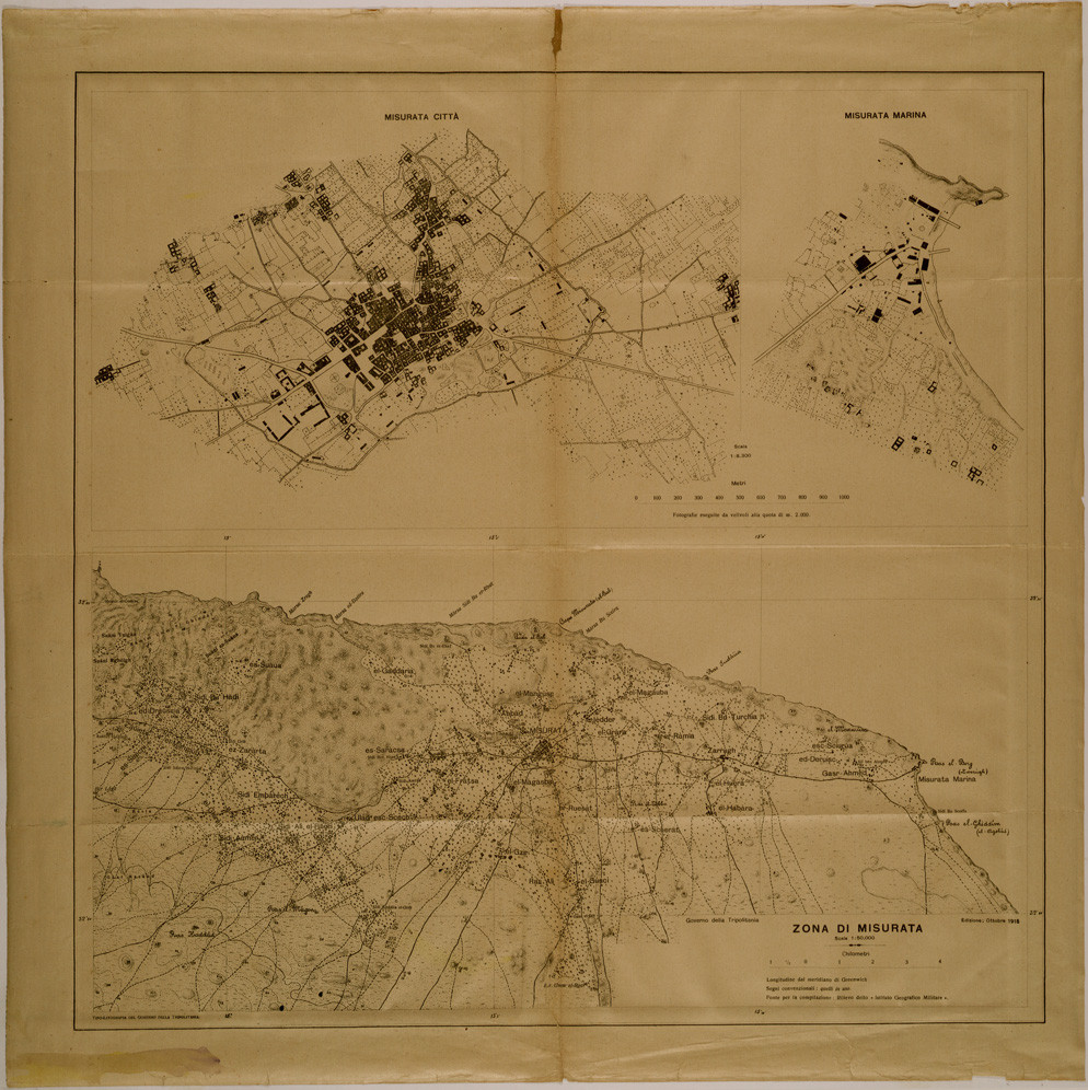 (N:31267) ZONA DI MISURATA (SE005171) Carte e stampe antiche: riproduzione a colori su carta (formato A1)
