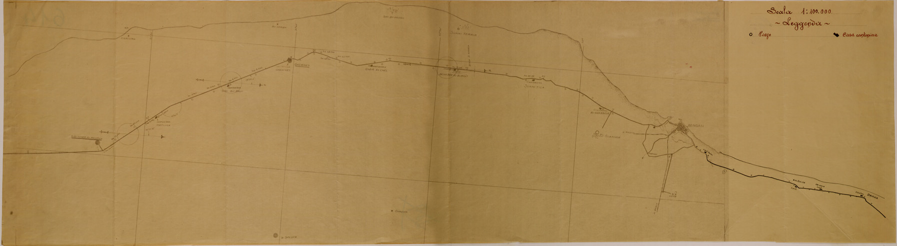 (N:31121) LITORANEA LIBICA - SIDI HAMED EL MAGRUN. (SE005222) Carte e stampe antiche: riproduzione a colori su carta (formato A1)