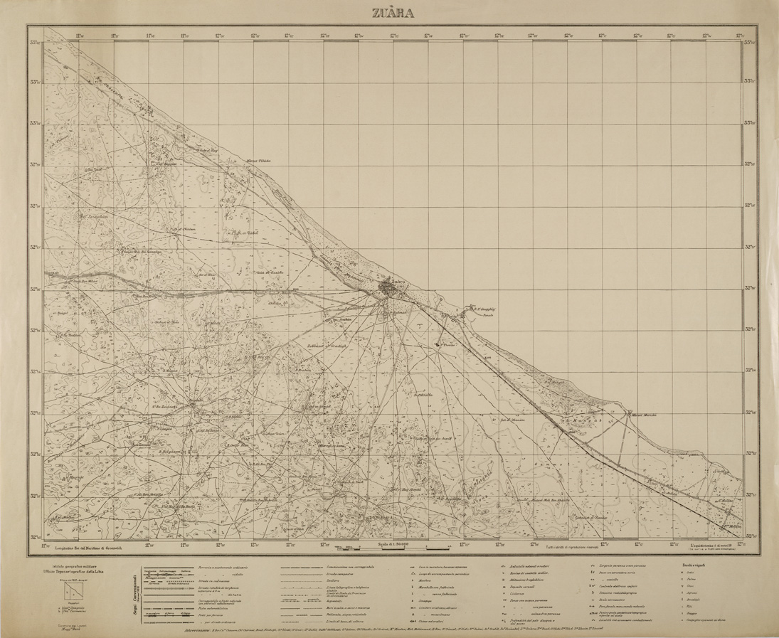 (N:31182) ZUARA (SE005267) Carte e stampe antiche: riproduzione a colori su carta (formato A1)