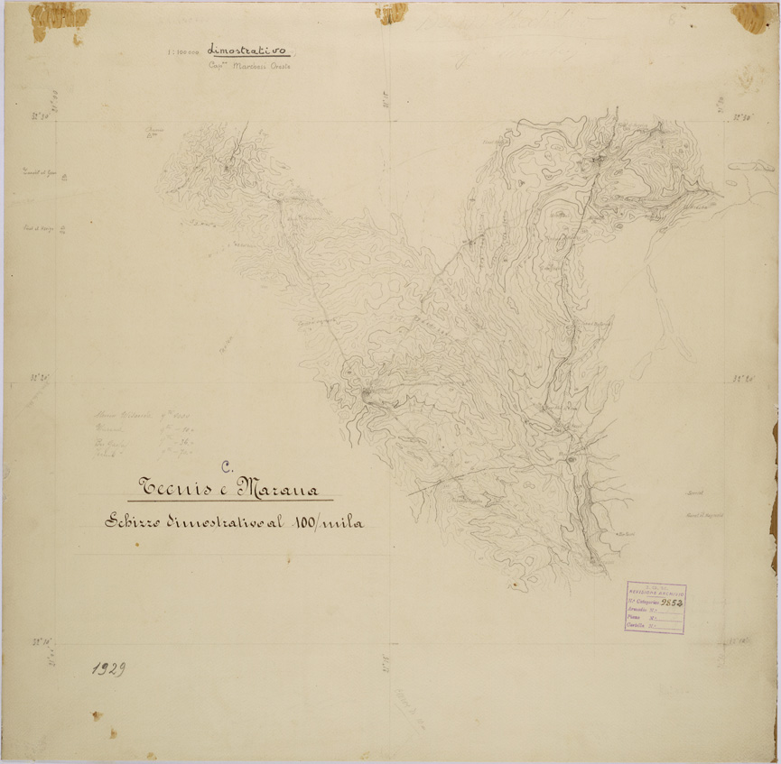 (N:31183) TECNIS - TEGASIS - MARAUA (SE005268) Carte e stampe antiche: riproduzione a colori su carta (formato A1)