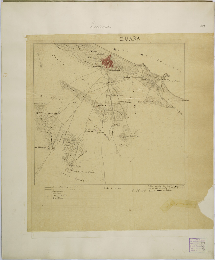 (N:31192) ZUARA. (SE005274) Carte e stampe antiche: riproduzione a colori su carta (formato A1)