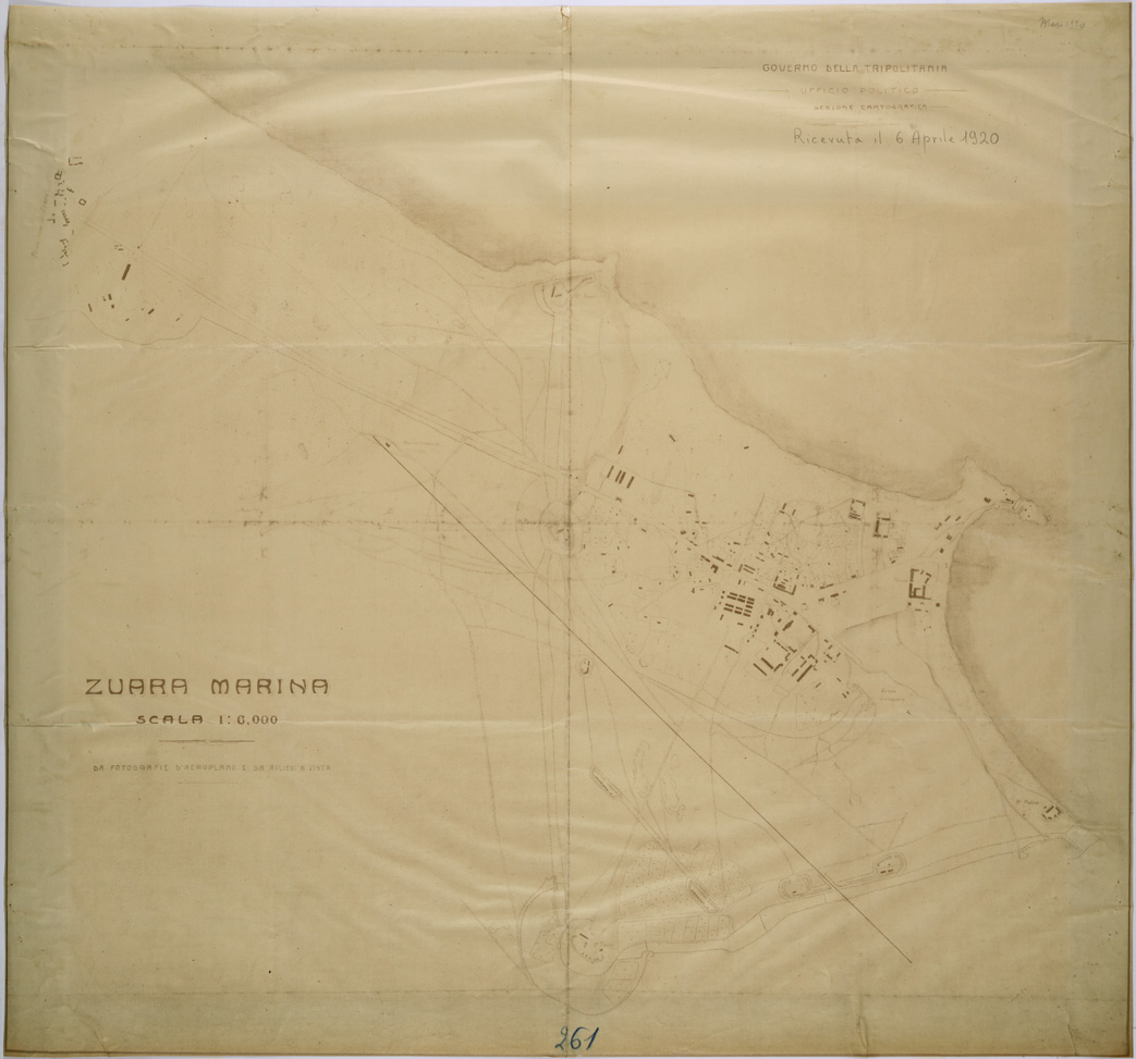 (N:31196) ZUARA MARINA. (SE005275) Carte e stampe antiche: riproduzione a colori su carta (formato A1)