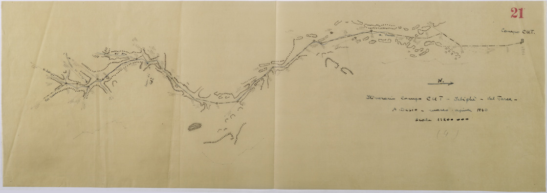 (N:31298) ITINERARI NEL TIBESTI - FOGLIO 3. (SE005334) Carte e stampe antiche: riproduzione a colori su carta (formato A1)