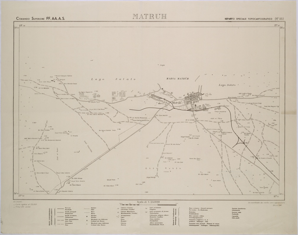 (N:31440) MATRUH. (SE005496) Carte e stampe antiche: riproduzione a colori su carta (formato A1)