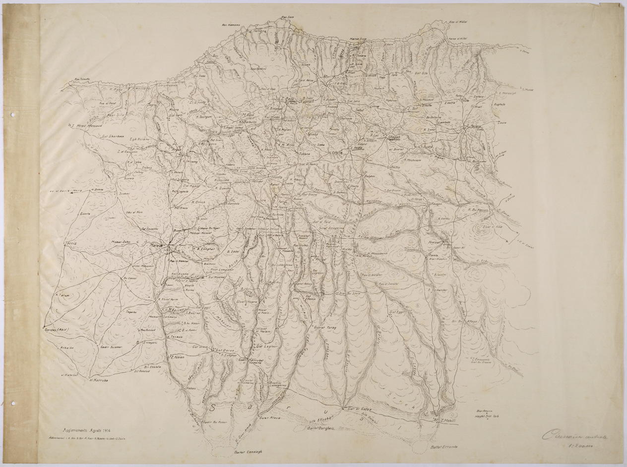 (N:31457) CIRENAICA CENTRALE. (SE005515) Carte e stampe antiche: riproduzione a colori su carta (formato A1)