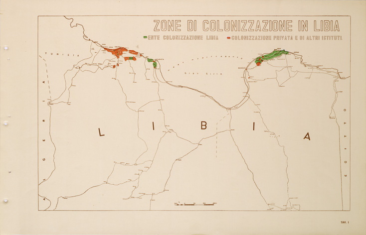 (N:31685) ENTE PER LA COLONIZZAZIONE DELLA LIBIA - TAVOLA 1. (SE005837) Carte e stampe antiche: riproduzione a colori su carta (formato A1)