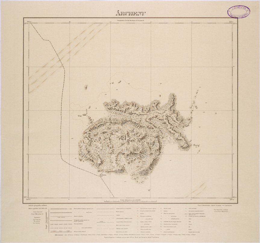 (N:31773) ARCHENU (GEBEL). (SE005913) Carte e stampe antiche: riproduzione a colori su carta (formato A1)