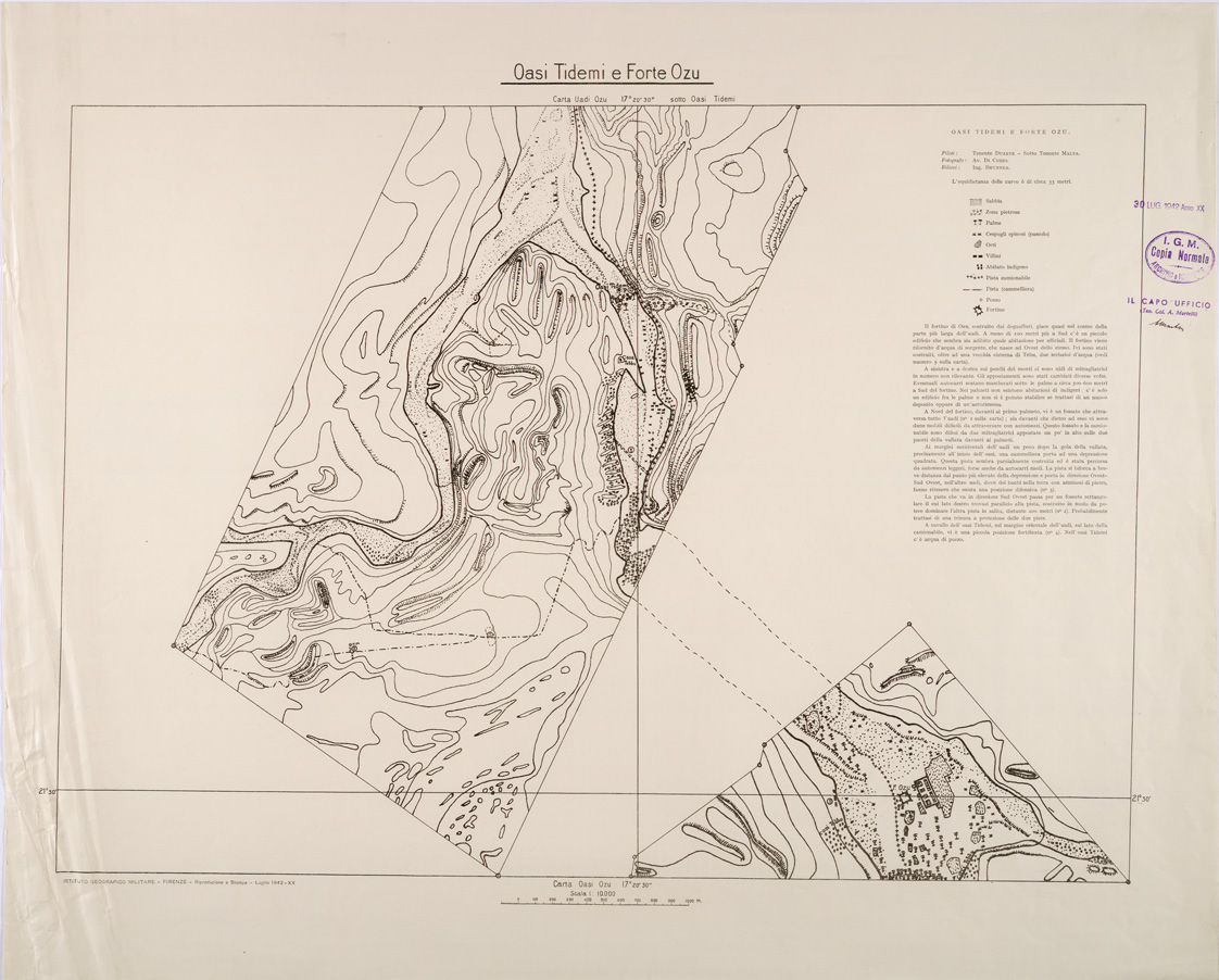 (N:31782) OASI TIDEMI E FORTE OZU (SE005920) Carte e stampe antiche: riproduzione a colori su carta (formato A1)