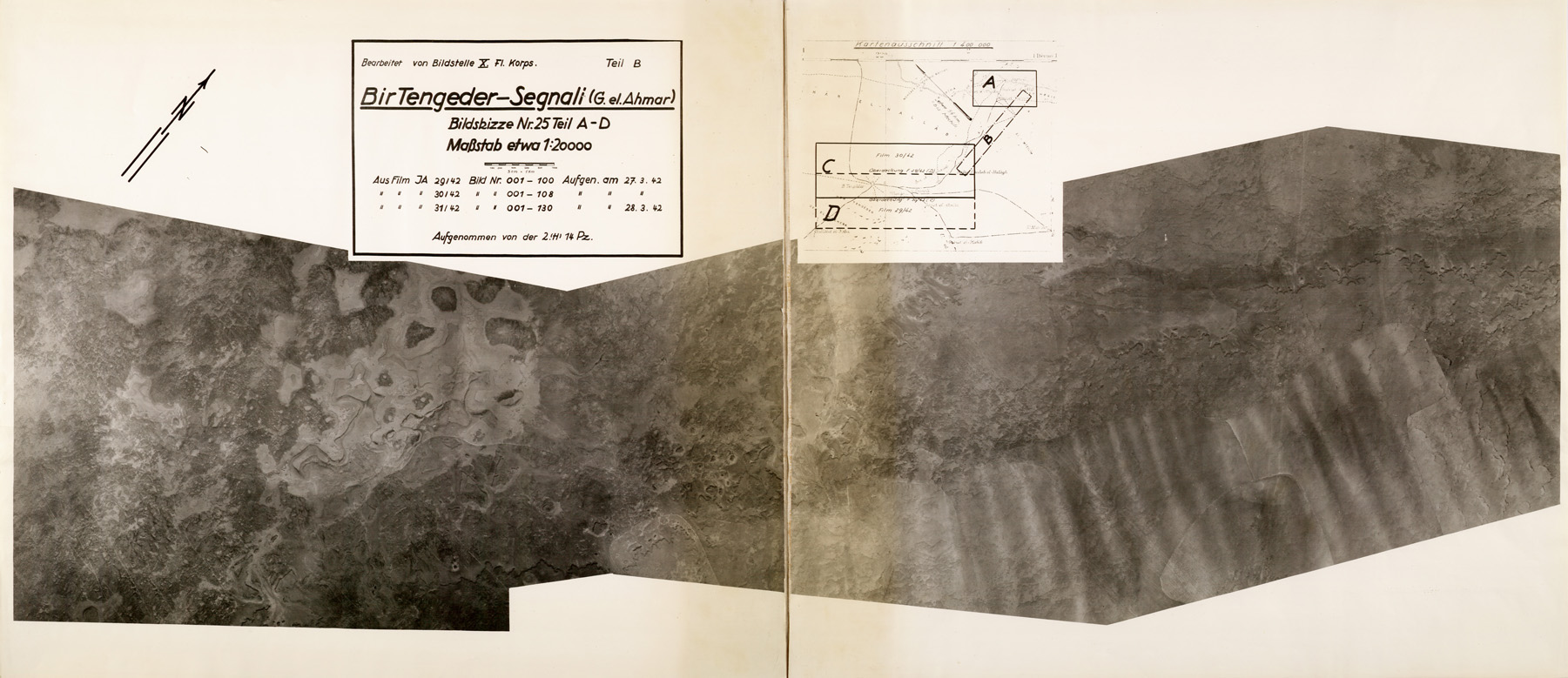 (N:35229) BIR TENGEDER - SEGNALI ( G. EL. AHMAR ) - TEIL B - FOTOPIANO (SE005957) Carte e stampe antiche: riproduzione a colori su carta (formato A1)