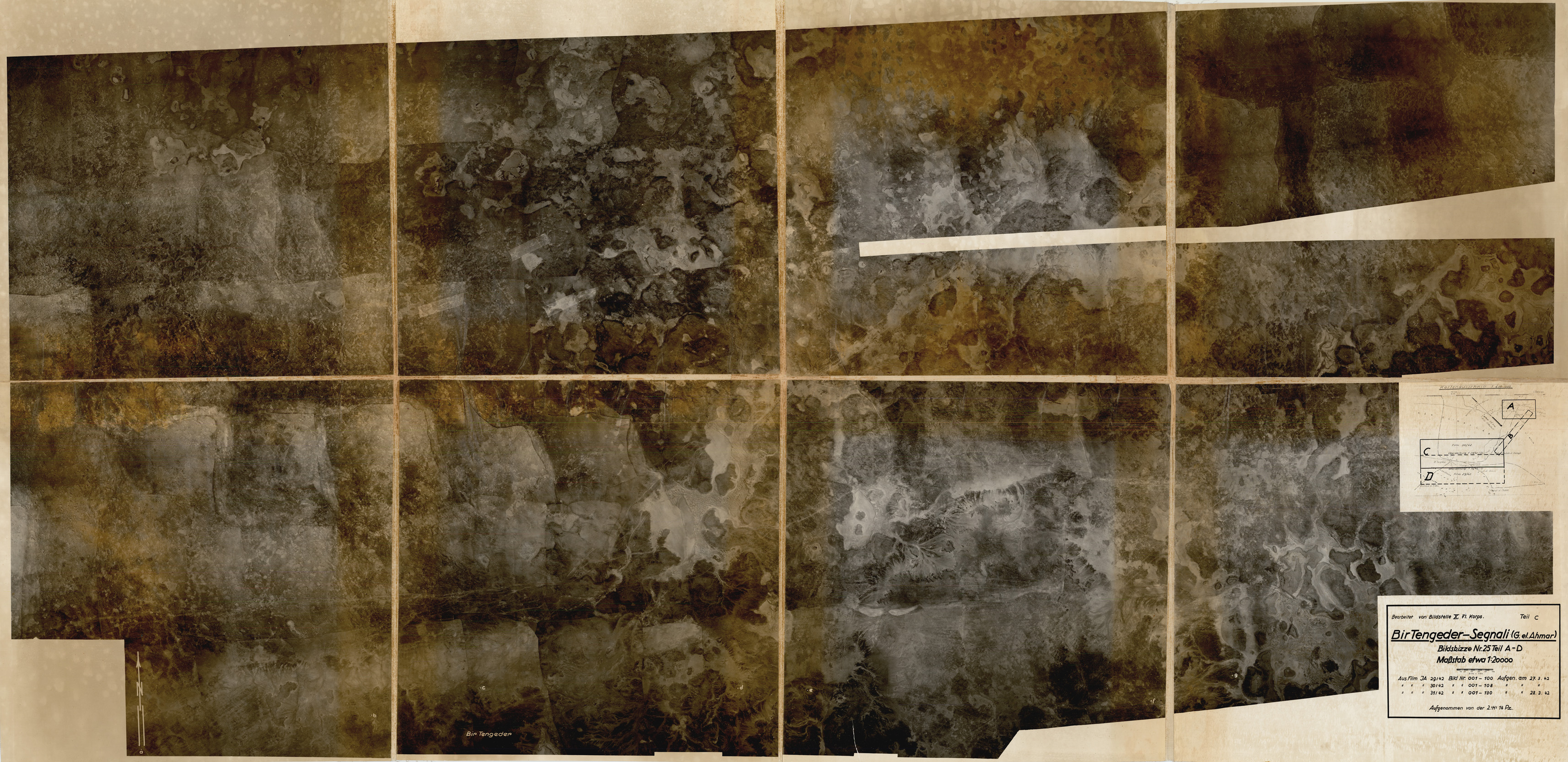 (N:35230) BIR TENGEDER - SEGNALI ( G. EL. AHMAR ) - TEIL C - FOTOPIANO (SE005960) Carte e stampe antiche: riproduzione a colori su carta (formato A1)