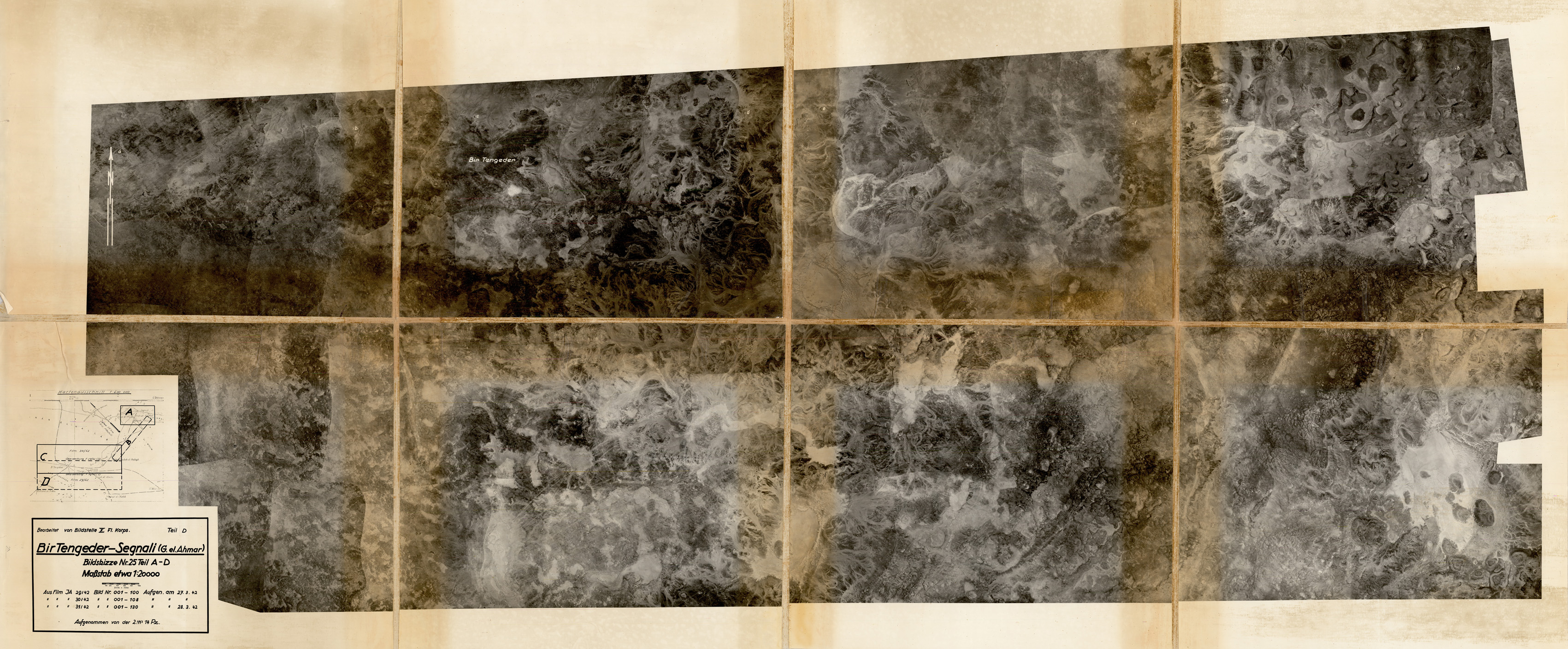(N:35231) BIR TENGEDER - SEGNALI ( G. EL. AHMAR ) - TEIL D - FOTOPIANO (SE005962) Carte e stampe antiche: riproduzione a colori su carta (formato A1)